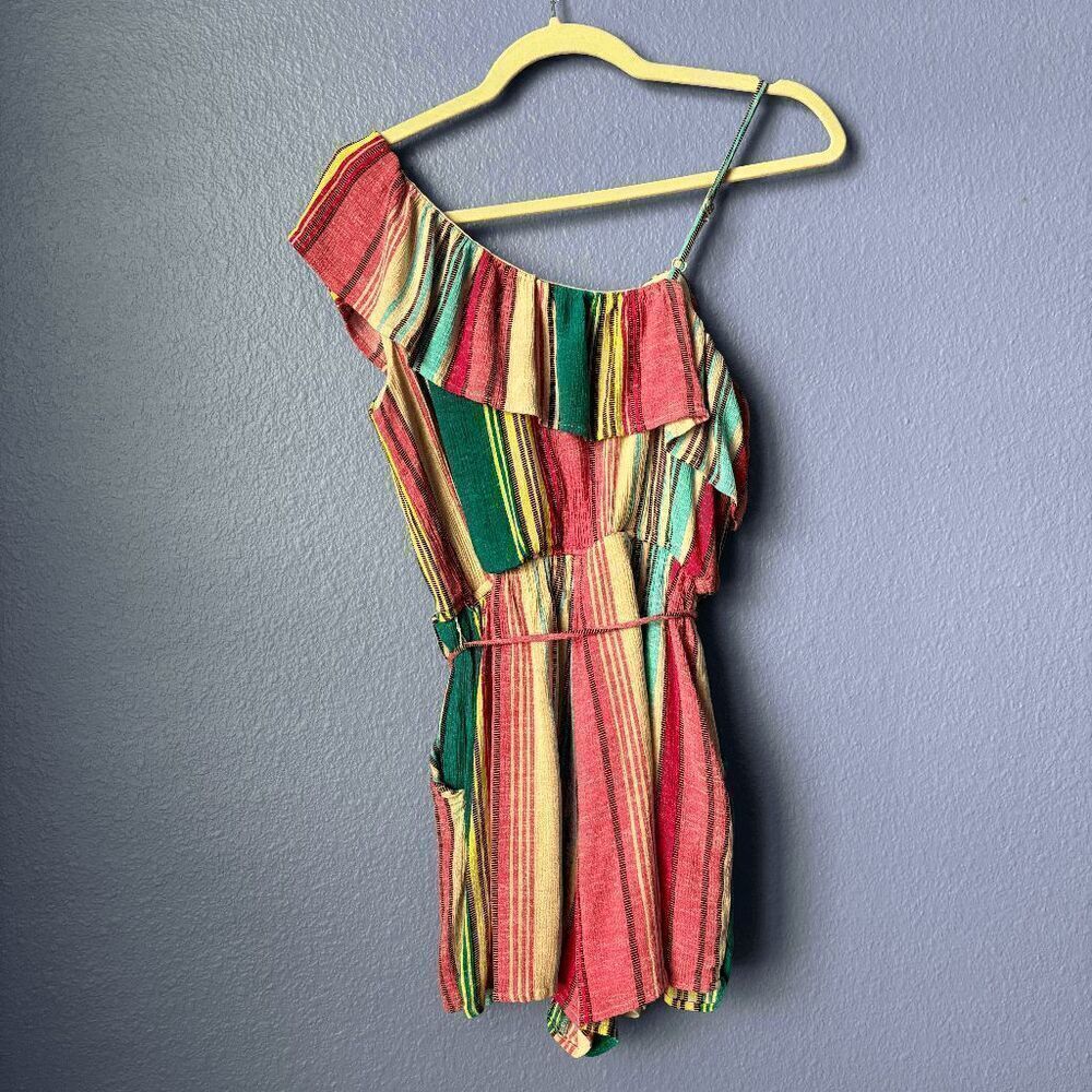 Red Camel One Shoulder Multi Color Romper Western… - image 4